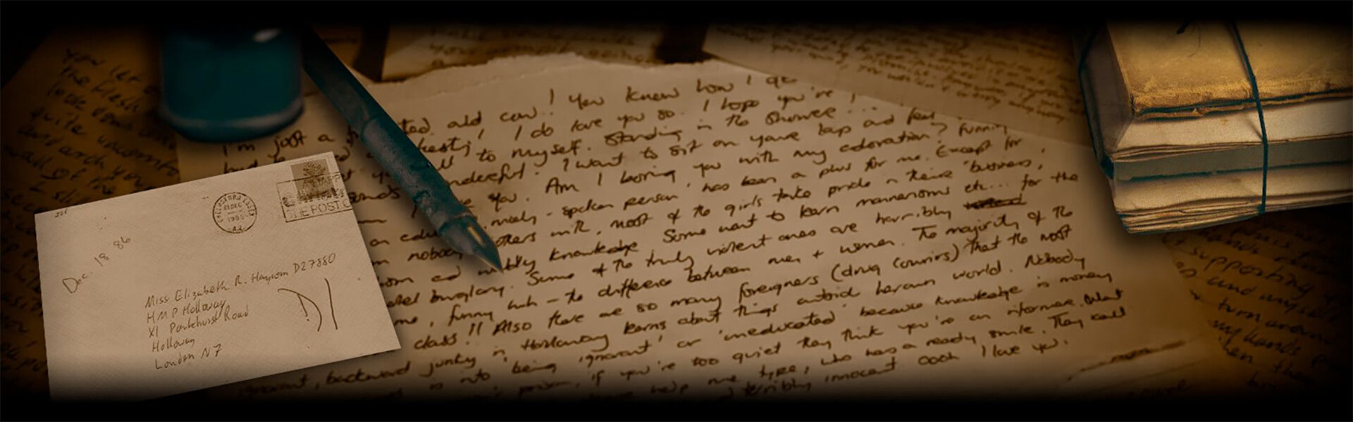Handwritten love letters between Jens Soering and Elizabeth Haysom